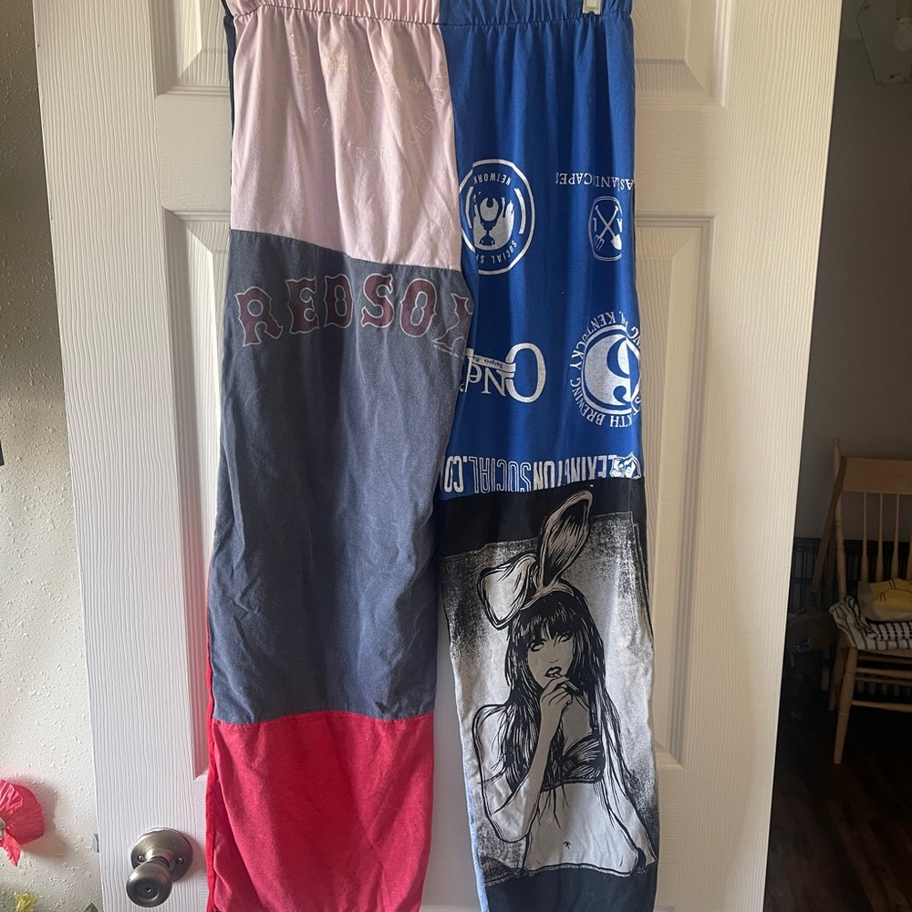 Colorblock Patchwork Joggers - image 4